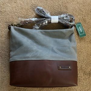 LL bean waxed canvas crossbody bag